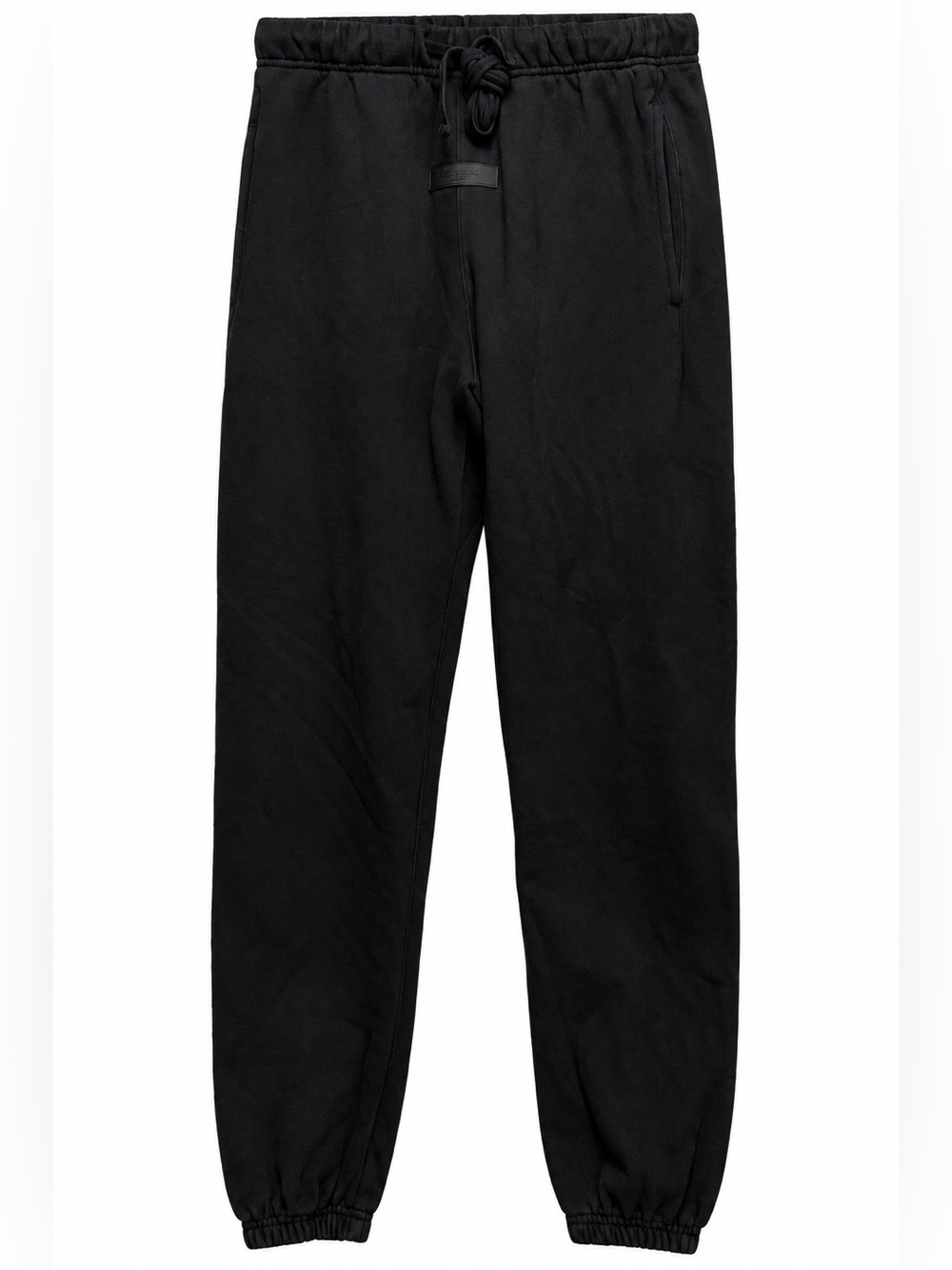 Fear of God Essentials Sweatpants Mens S Black Fleece Joggers Logo Drawstring